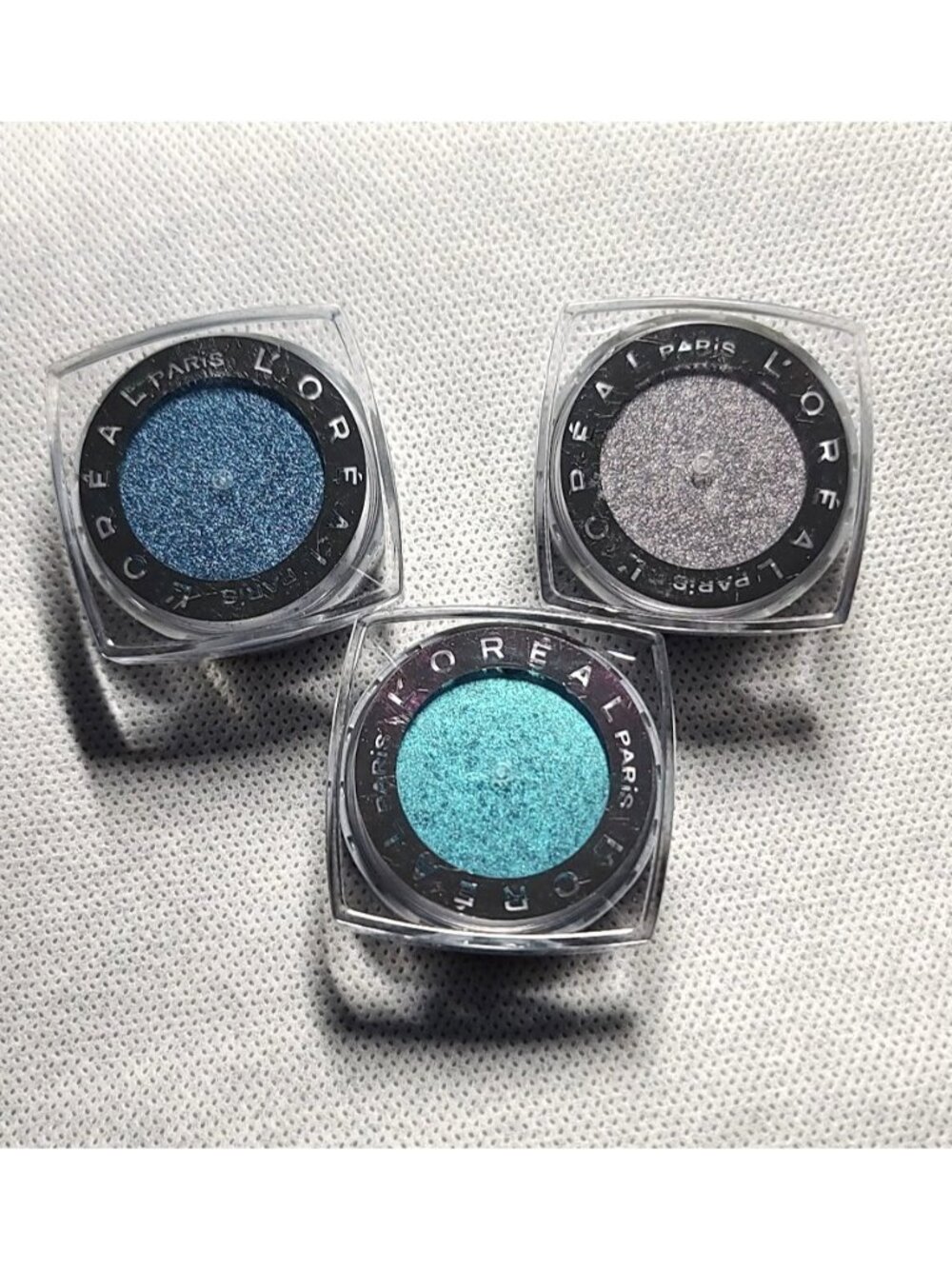L'Oreal Infallible 24hr Eye Shadow #760 #337 #996 Lot of 3 Blue Green Silver NEW